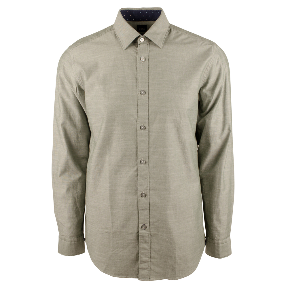 Hugo Boss Men's Lukas Regular Fit Stretch Long Sleeves Shirt-OG-Medium